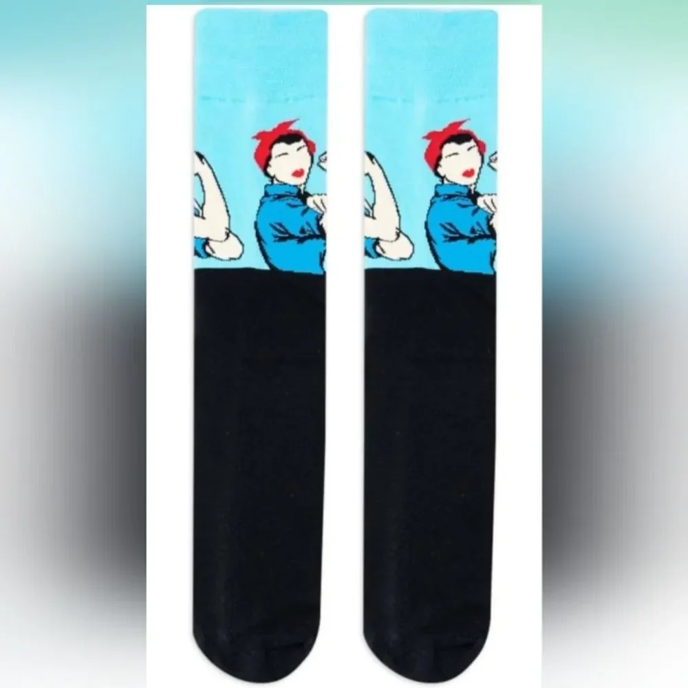 The History Channel Rosie The Riveter Knit Socks NWT